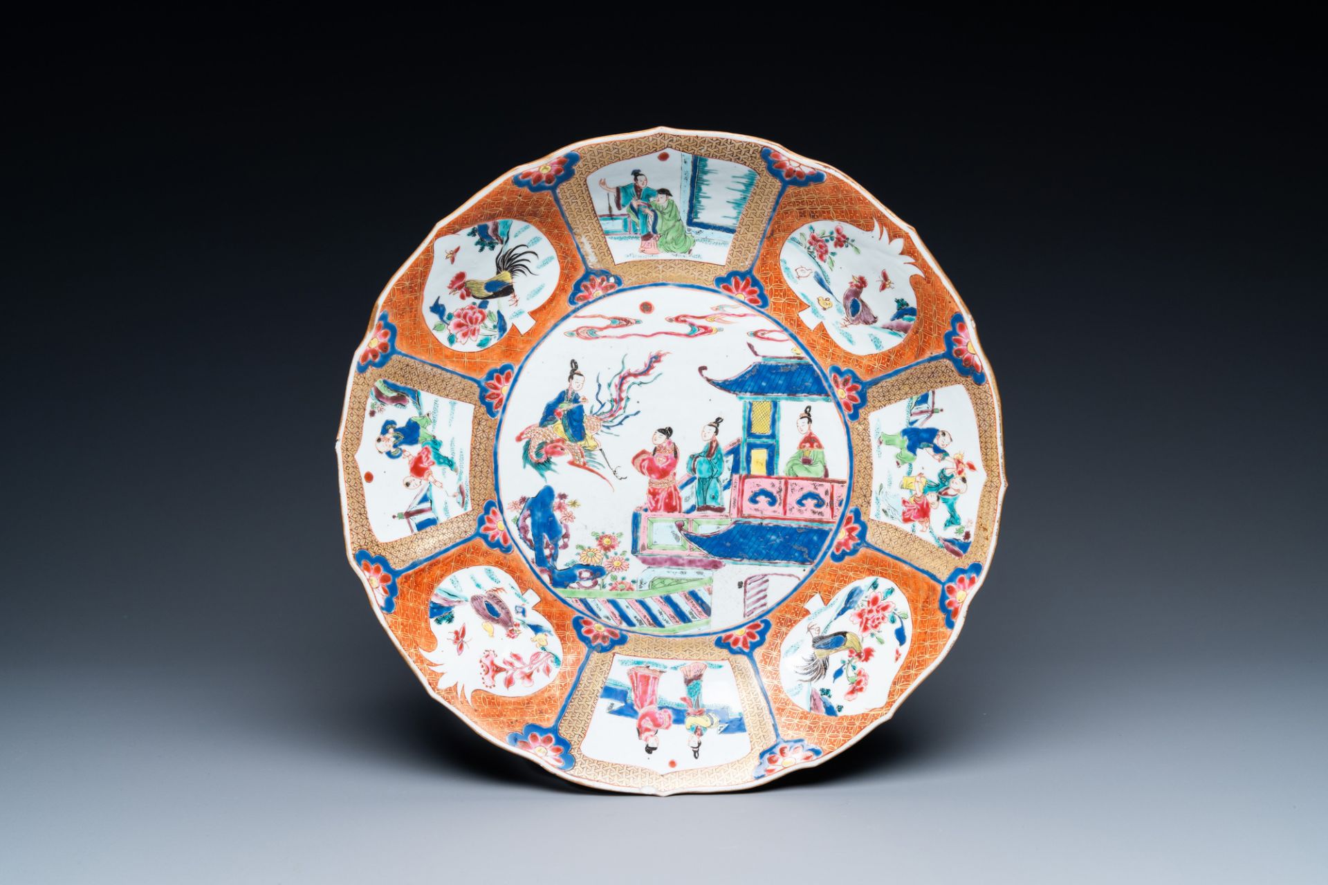 A Chinese famille rose 'Xi Wangmu' dish, Yongzheng