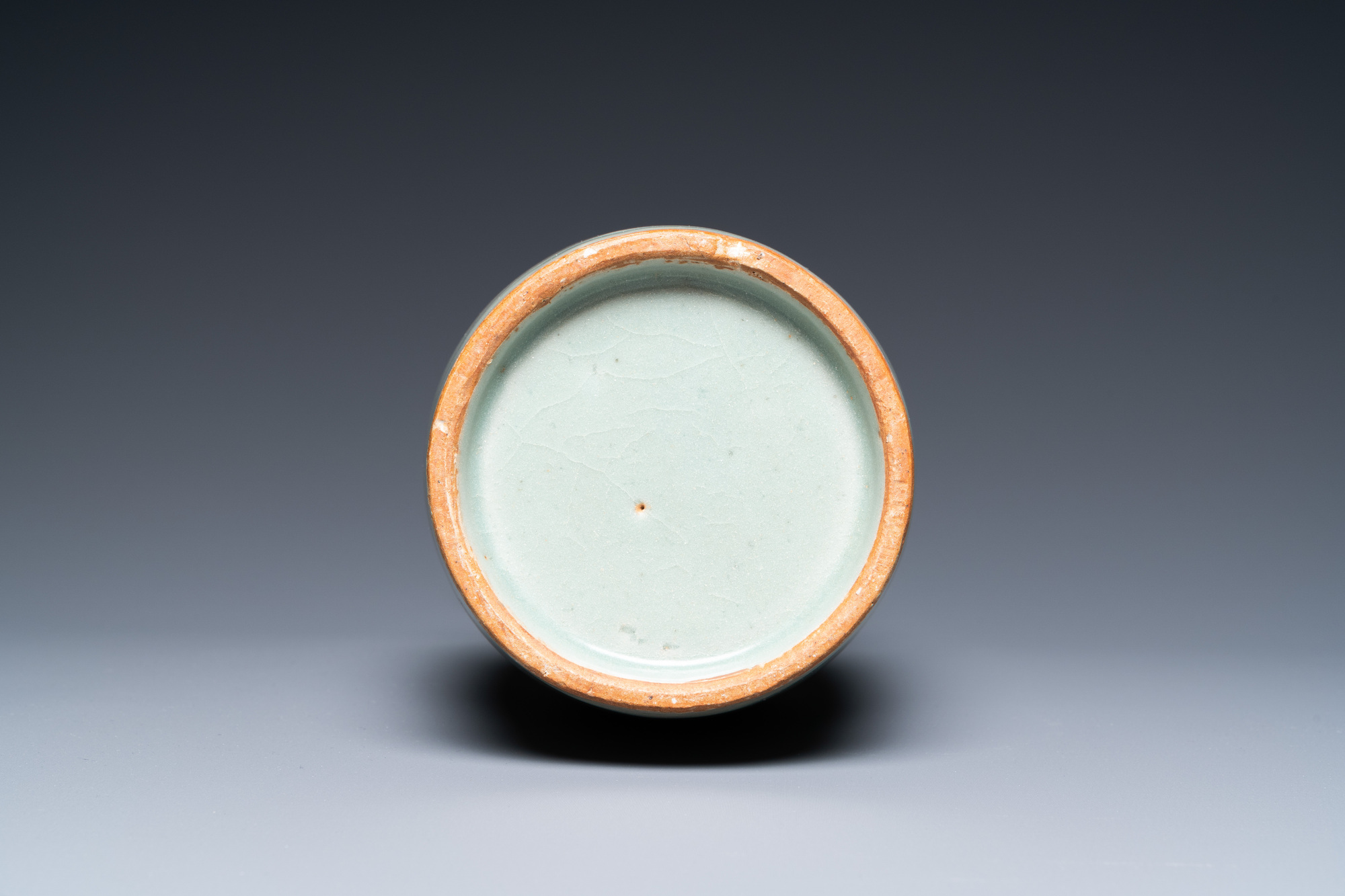 A Chinese Longquan celadon 'kinuta' vase, Southern Song - Image 6 of 6