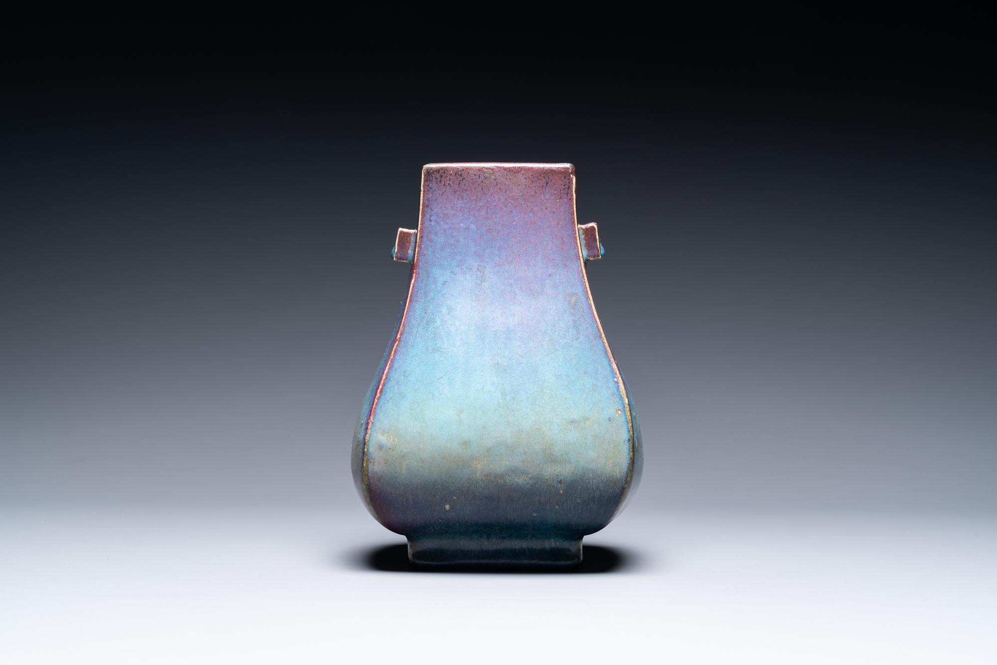 A Chinese flambe-glazed 'fanghu' vase, Yongzheng/Qianlong - Image 2 of 19