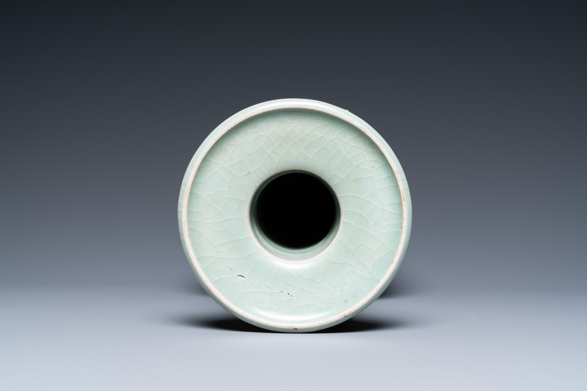 A Chinese Longquan celadon 'kinuta' vase, Southern Song - Image 5 of 6