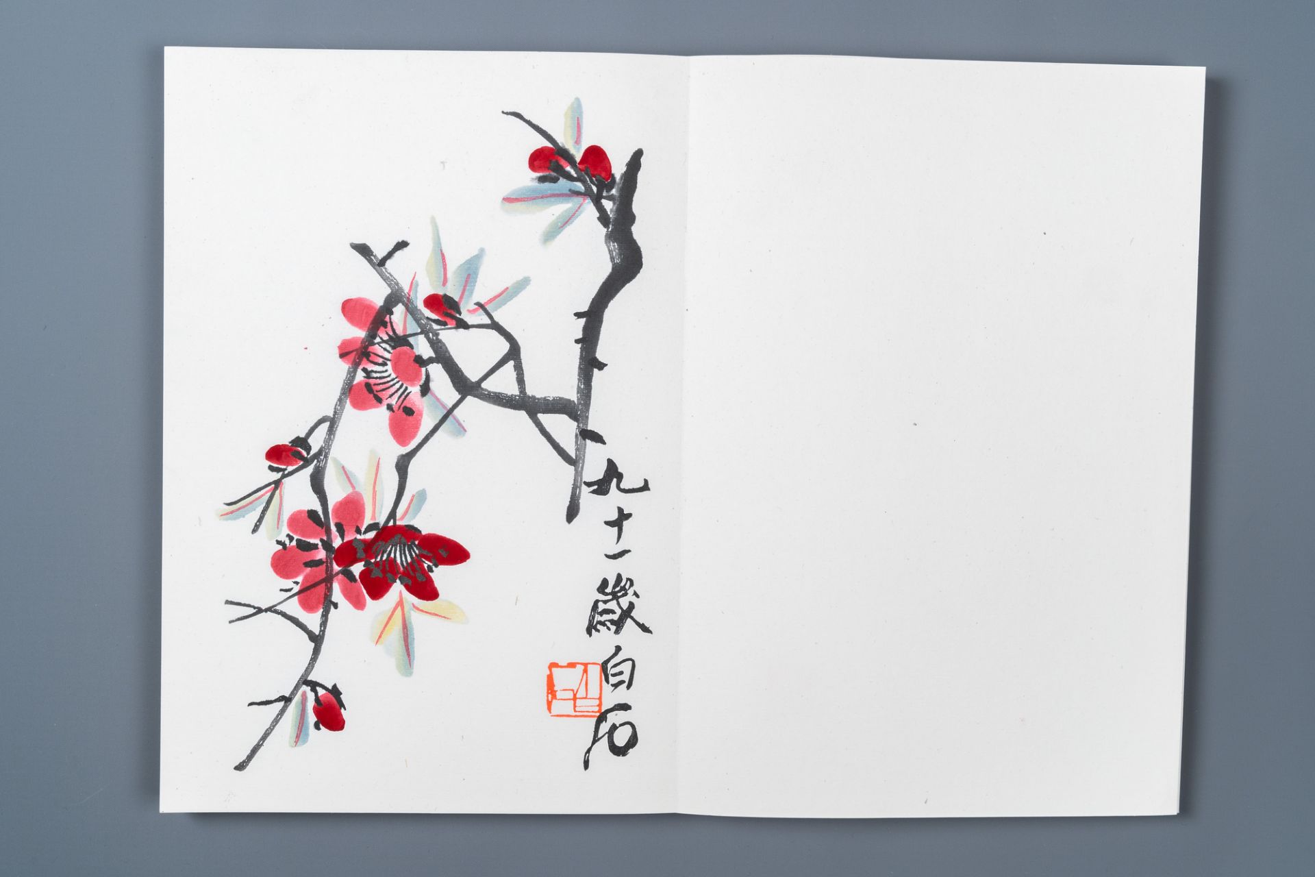 An album of 22 woodblocks after Qi Baishi, Rong Bao Zhai studio, Beijing, 1952 - Image 10 of 26