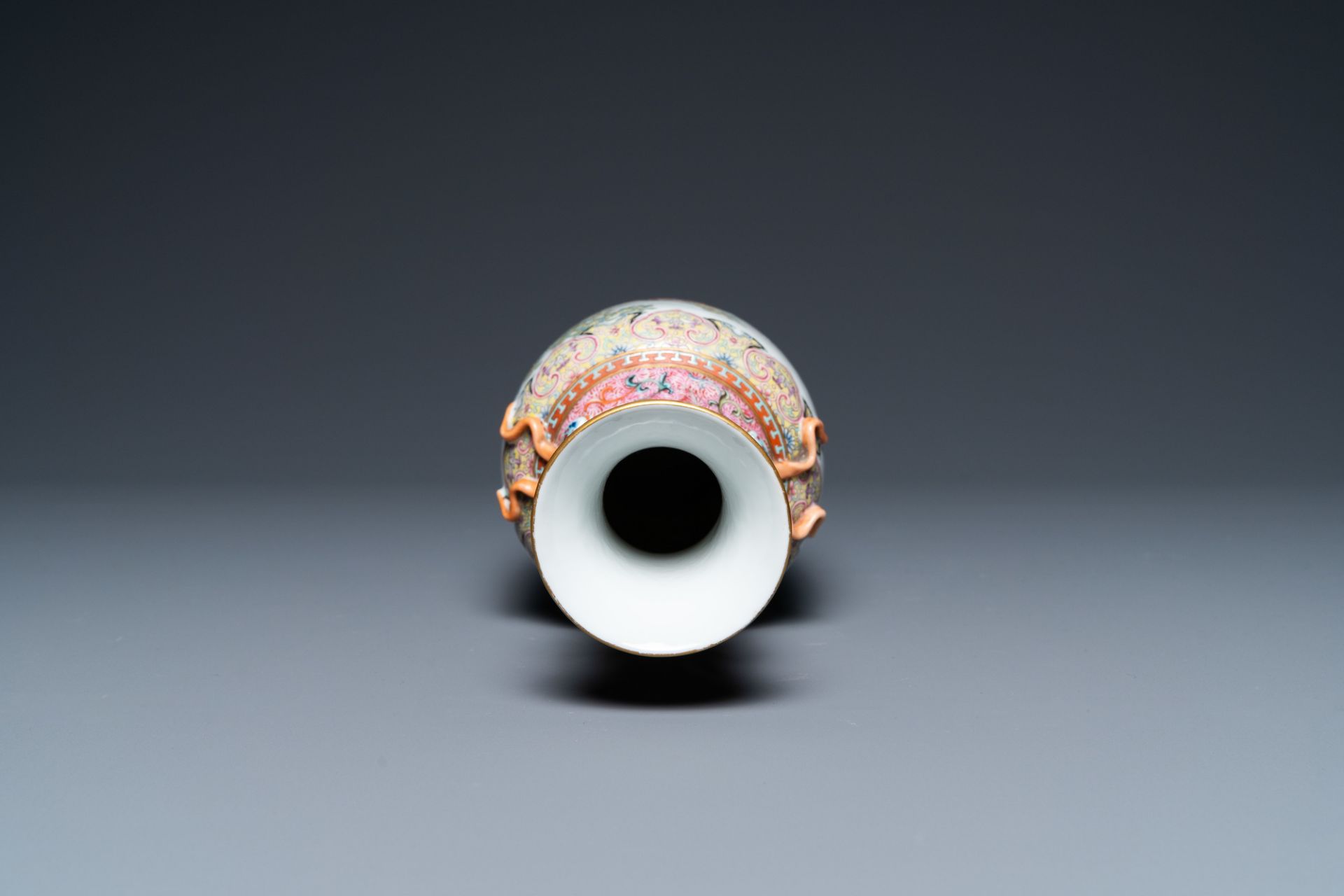 A Chinese famille rose 'playing boys' vase, Qianlong mark, Republic - Image 5 of 12