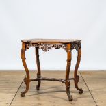 A French wooden chinoiserie side table in the style of Viardot, 19/20th C.
