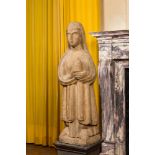 A large French granite sculpture of one of the holy female myrrhbearers, Brittany, 16th C.