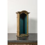 A polychromed and partly gilt wooden hanging niche, 18th C.
