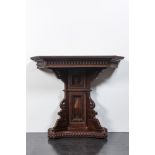 An Italian wooden console, 17th C. and later