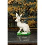 A painted model of a hare, 1st half 20th C.