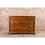 A walnut three-drawer secretary, 18th C.