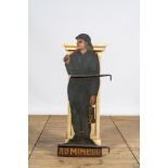 A painted iron hanging sign for a bar titled 'Le Mineur' (the mineworker), 19/20th C.