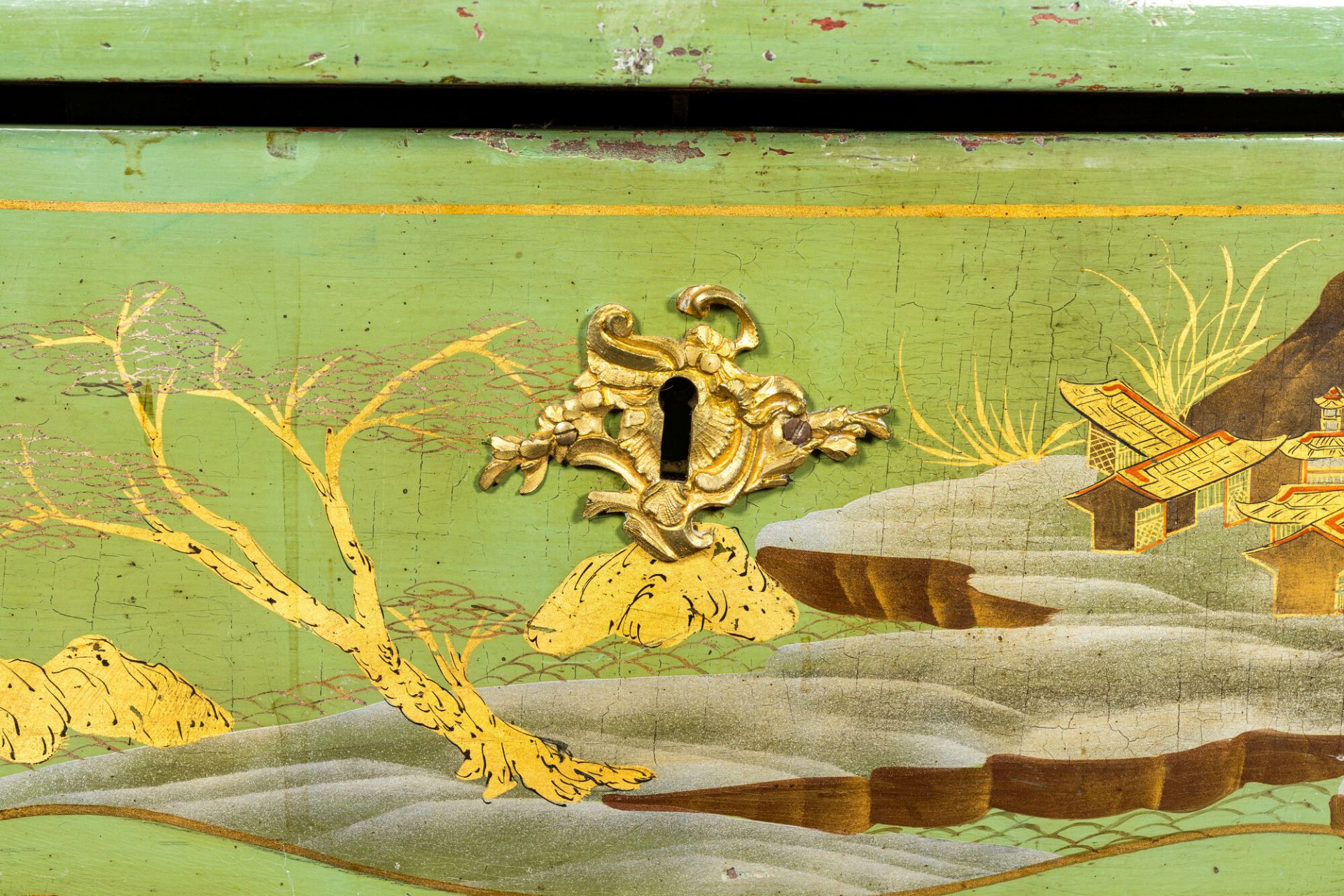 A French chinoiserie coiffeuse or dressing table, 19th C. - Bild 6 aus 6