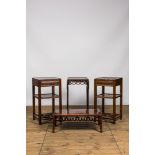 Four Chinese wooden stands, 19/20th C.