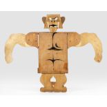 Luigi Nervo (Italy, 1930-2006): A large adjustable wooden gorilla, 3rd quarter 20th C.