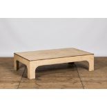 A rectangular Italian travertine coffee table, 20th C.