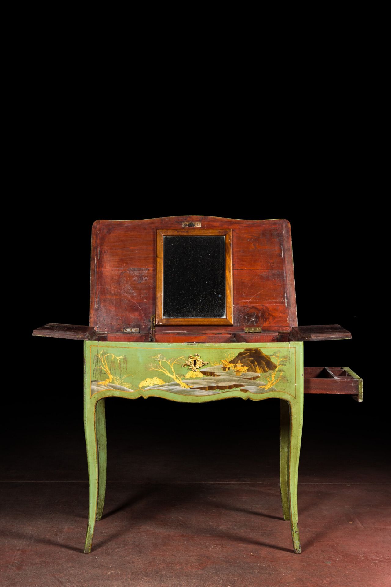 A French chinoiserie coiffeuse or dressing table, 19th C. - Bild 3 aus 6