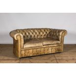 A leather Chesterfield sofa, 20th C.