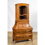 A walnut display secretaire, 2nd half of the 18th C.