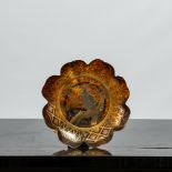 A Japanese tortoiseshell and lacquer dish, Meiji, 19th C.