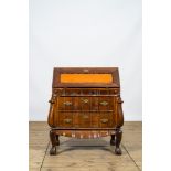 A Dutch colonial wooden secretaire, 19th C.