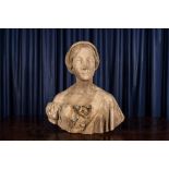 A French marble bust of Marianne, 19th C.