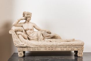 After Antonio Canova (1757-1822): 'Pauline Bonaparte as Venus Victrix', Italy, 19th C.