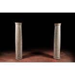 A pair of impressive large granite columns, 19/20th C.