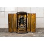 A Japanese lacquered and gilt wooden house altar, Edo/Meiji, 18/19th C.