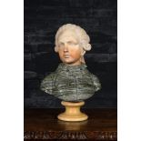 A marble bust of the young Mozart, 2000s