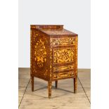 A Dutch marquetry writing desk with leather top, 19/20th C.