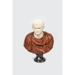 An Italian marble bust of emperor Titus, 20th C.