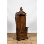 A French carved wooden domed throne chair, ca. 1800