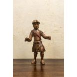 A polychrome wooden figure of a soldier, 17th C.