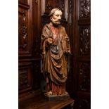 A polychrome oak figure of Saint Peter, ca. 1500