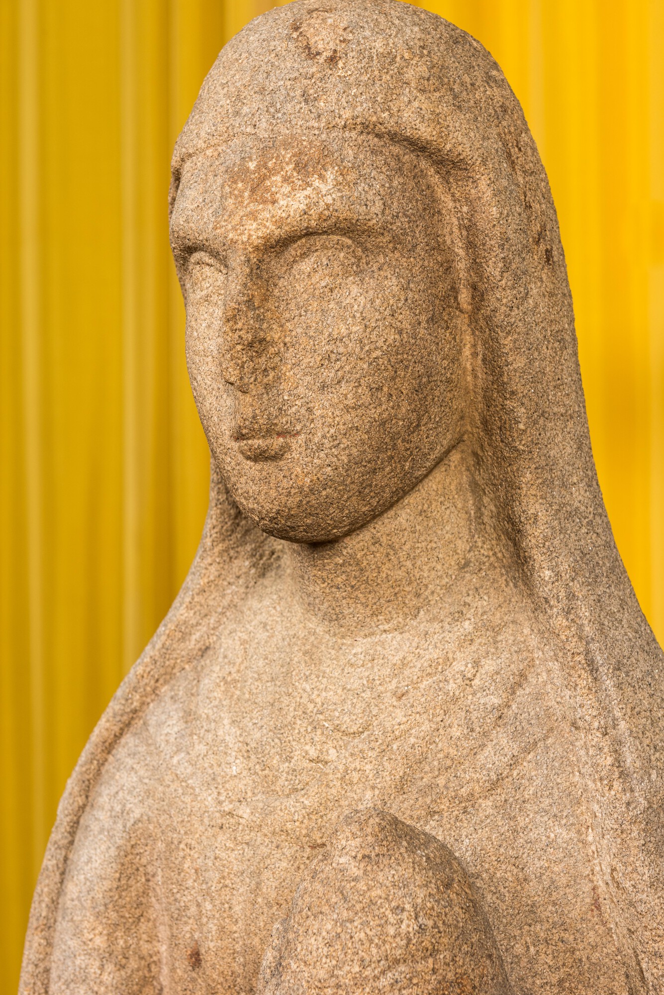 A large French granite sculpture of one of the holy female myrrhbearers, Brittany, 16th C. - Image 2 of 3