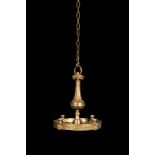 A neoclassical gilt bronze chandelier, 19/20th C.