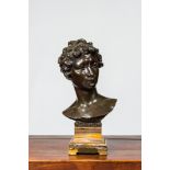 DŽsirŽ Weygers (1868-1940): 'David', patinated bronze on a marble base