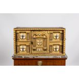 A Spanish gilt wooden table cabinet in 16th C.-style, 19th C.