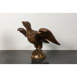A wooden model of an eagle, 17/18th C.