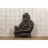 A cast iron plaque depicting Moses, 19th C.