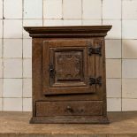 A small Flemish oak storage cabinet, 17/18th C.