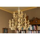 A gilt bronze Louis XIV-style chandelier, 20th C.