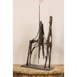 Marcel Mazy (1931): 'El Quijote', patinated metal on a marble base