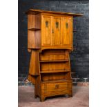 A wooden Arts & Crafts Charles Rennie Mackintosh (1868-1928) cupboard, 1st half 20th C.