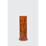 A root wood veneer column, 20th C.