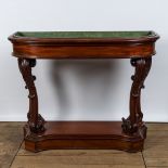 An English mahogany console-jardiniere, 19th C.