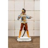 A Hungarian Herend porcelain figure of a hussar on the occasion of the 24th World Fencing Championsh