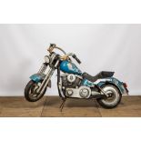 A polychrome wooden 'Harley Davidson', 20th C.