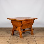 A German wooden payment table, 19/20th C.