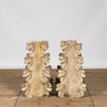 A pair of Gothic Revival limestone pinnacles, probably 19th C.