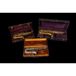 Three various saxophones, a.o. Elkhart and Henton Knecht, America, 20th C.