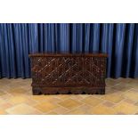 A Spanish walnut chest, 17th C.